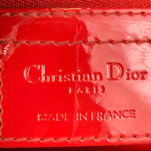 Medium Lady Dior Cannage Patent Red GHW