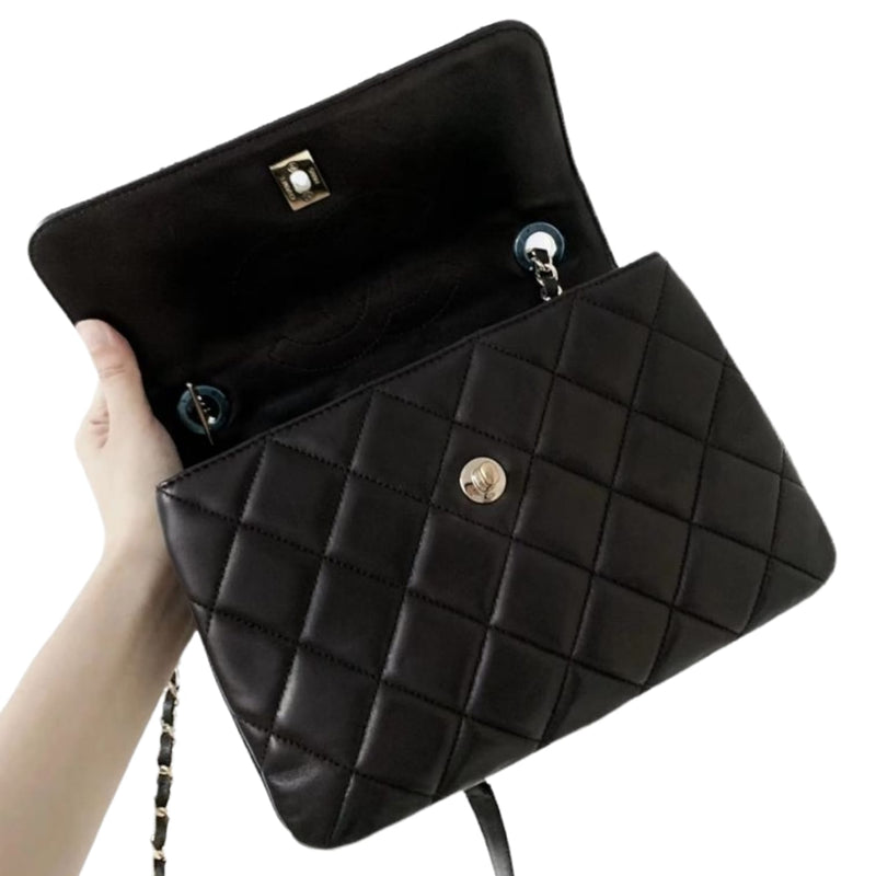 chanel small mini flap bag black