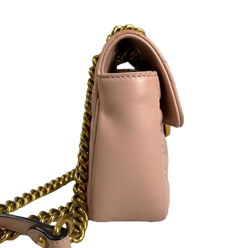 Mini Marmont Matelassé Leather Pink GHW