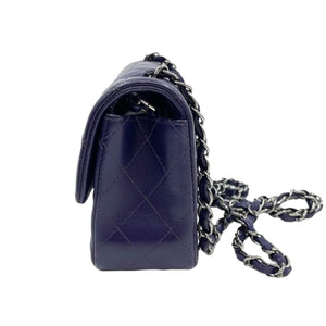 Mini Rectangle Classic Flap Lambskin Purple SHW