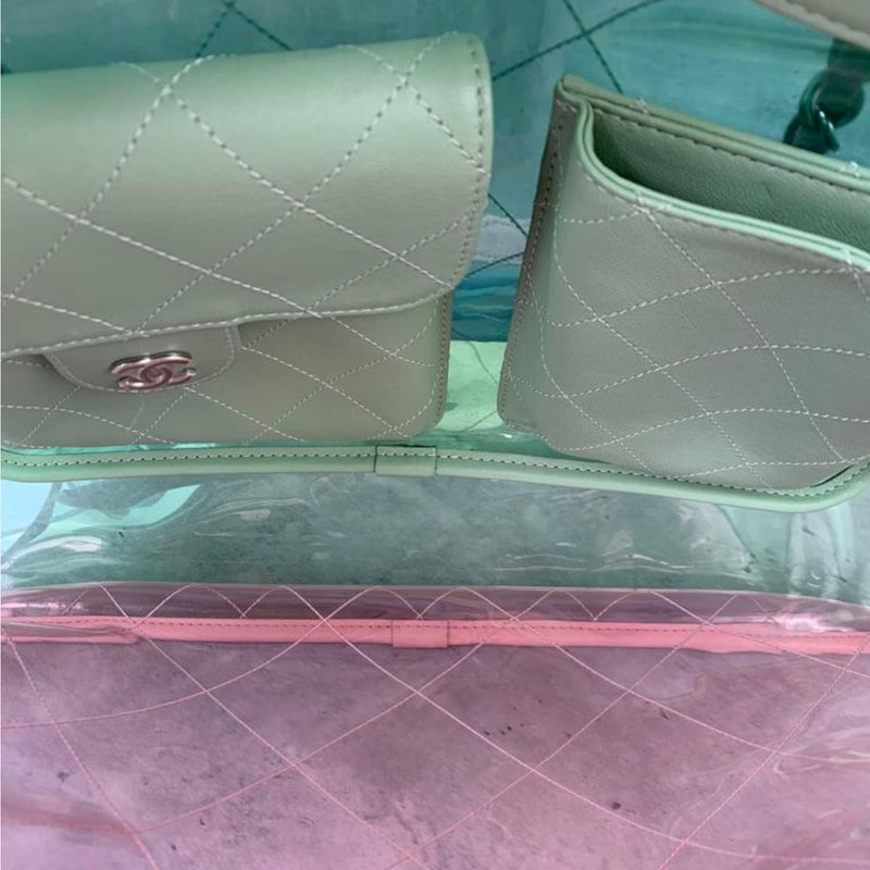 Medium Coco Splash Shopping Tote Quilted PVC Lambskin