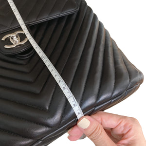 Medium Urban Spirit Backpack Chevron Lambskin Black SHW