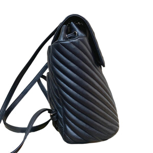 Medium Urban Spirit Backpack Chevron Lambskin Black SHW