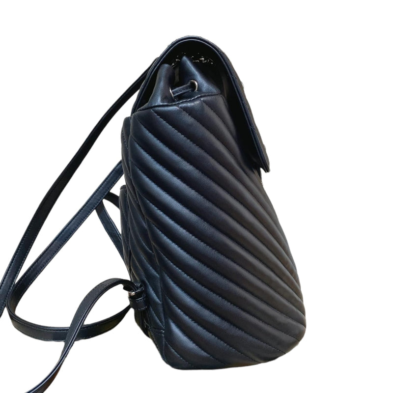 Medium Urban Spirit Backpack Chevron Lambskin Black SHW