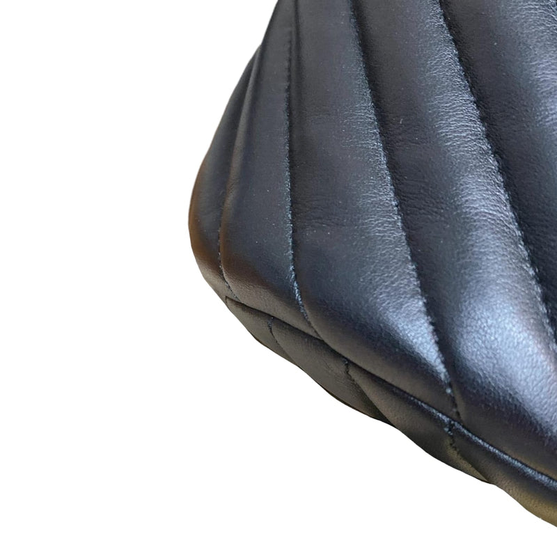 Medium Urban Spirit Backpack Chevron Lambskin Black SHW