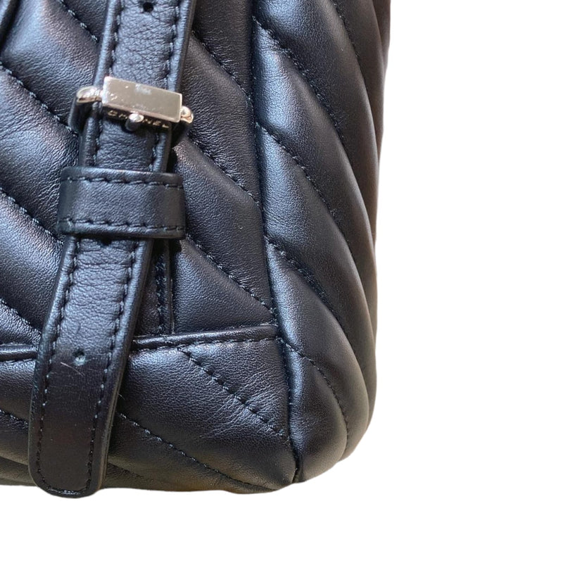 Medium Urban Spirit Backpack Chevron Lambskin Black SHW