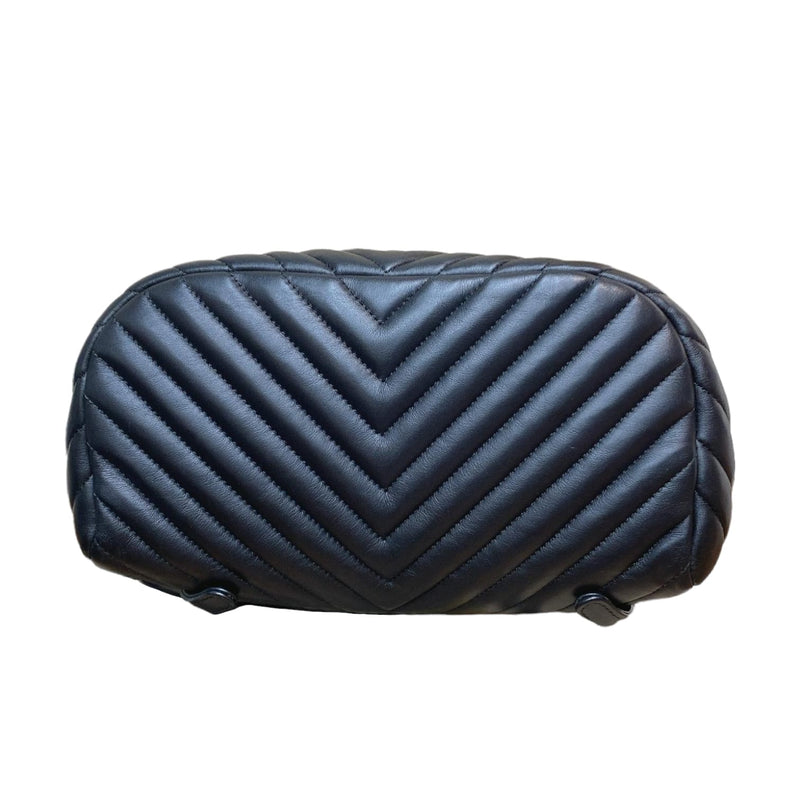 Medium Urban Spirit Backpack Chevron Lambskin Black SHW