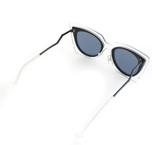 Two Tone Cat Eye Sunglasses with orange case