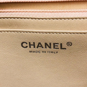 Single Flap Jumbo in Beige Caviar with SHW