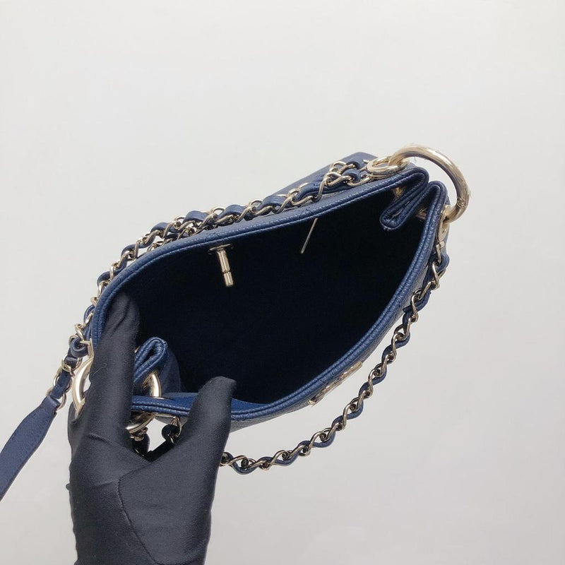 Caviar Hobo Bag Navy Blue