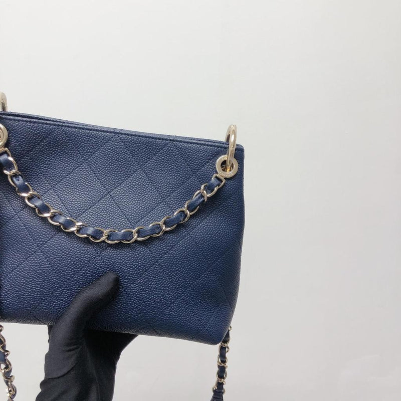 Caviar Hobo Bag Navy Blue