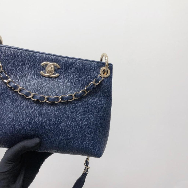 Caviar Hobo Bag Navy Blue