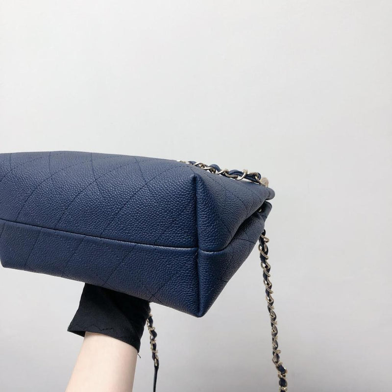 Caviar Hobo Bag Navy Blue