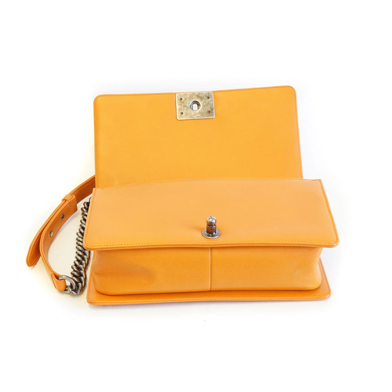 Old Medium Orange Boy Bag