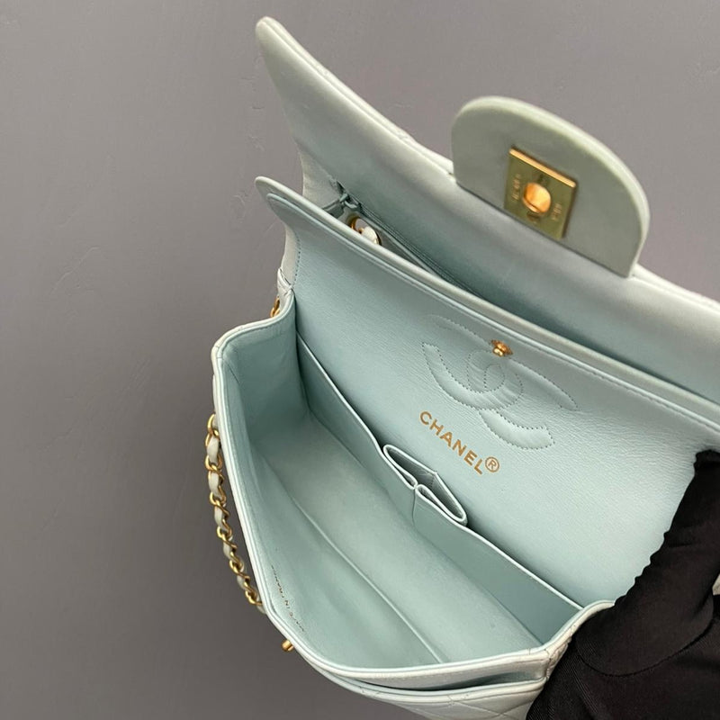 Small Classic Flap Bag Pastel Blue/Green