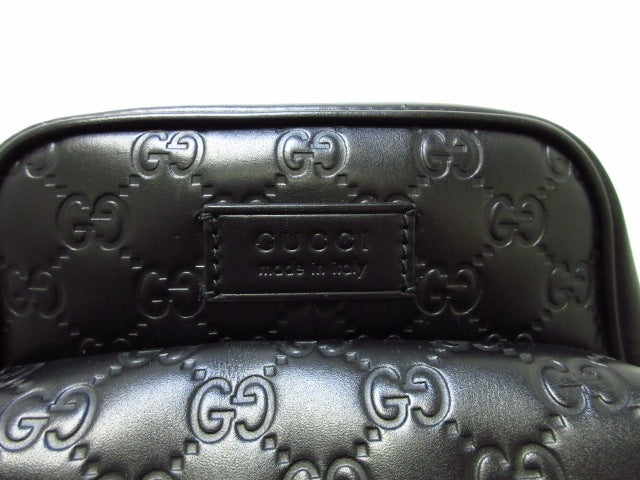 Guccissima Black Leather Fanny Pack