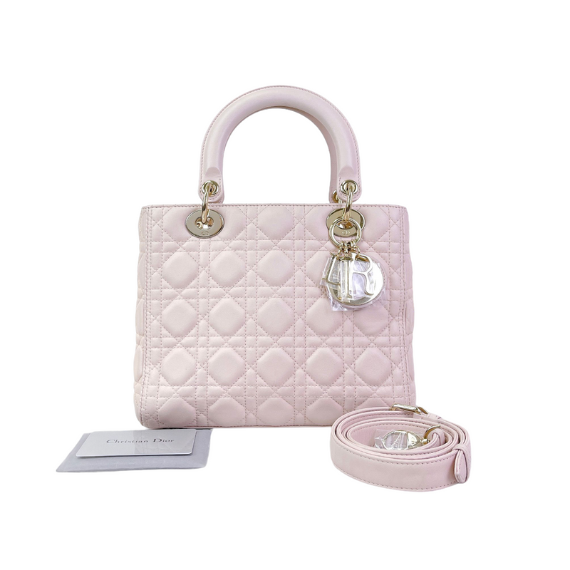 Lady Dior Medium Pink with GHW