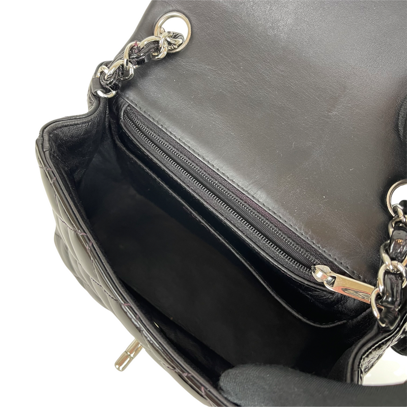 Classic Patent Mini Square Black SHW