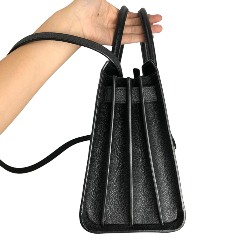 Sac De Jour Baby Pebbled Leather Black SHW