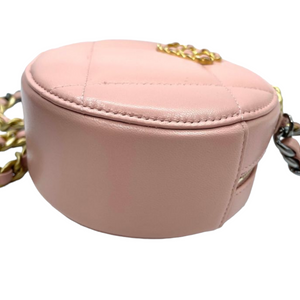 19 round clutch with chain Pink