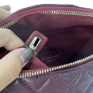 Quilted Belt Bag Burgundy SHW