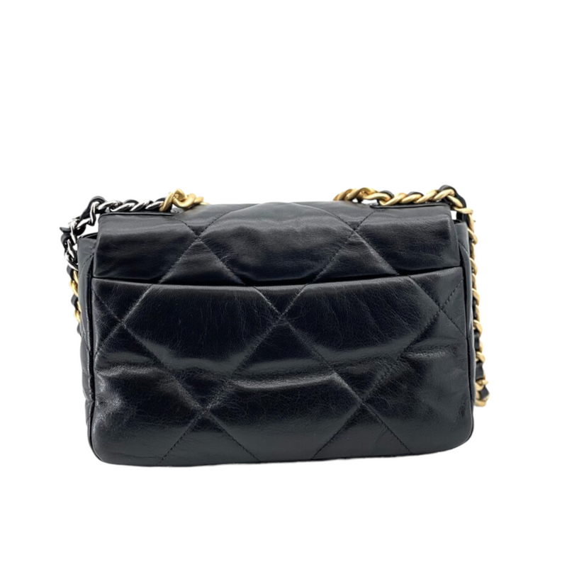 Small Chanel 19 Quilted Black MHW