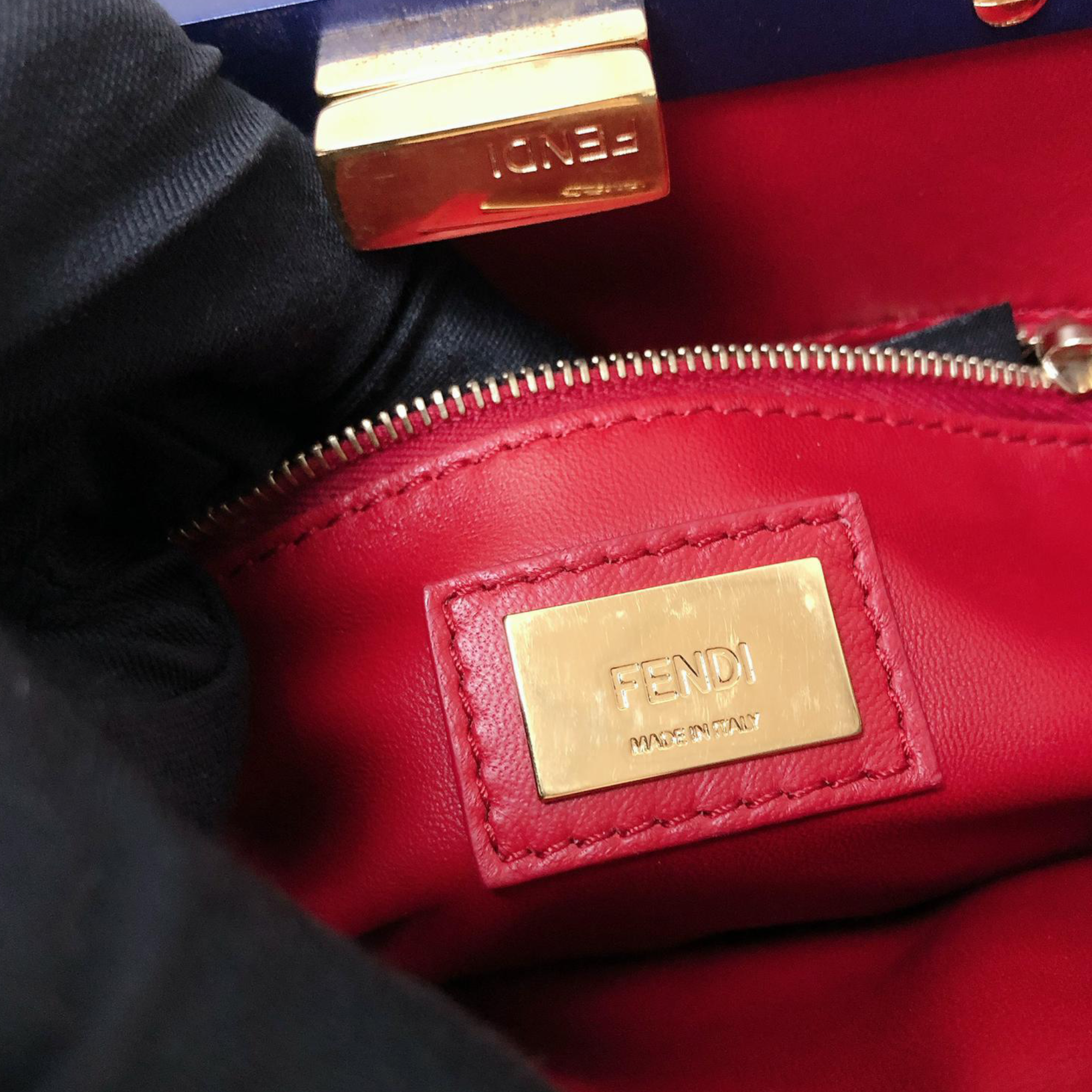 Fendi Peekaboo Mini Leather Grey/Blue GHW – Bag Religion