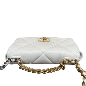 19 Lambskin White Small Mixed Hardware