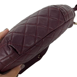 Quilted Belt Bag Burgundy SHW