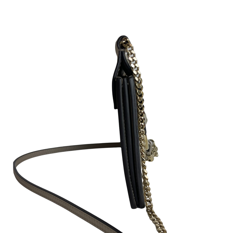 Faye Crossbody Small Leather Grey GHW