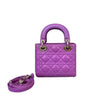 Lady Dior Mini Lambskin Purple SHW