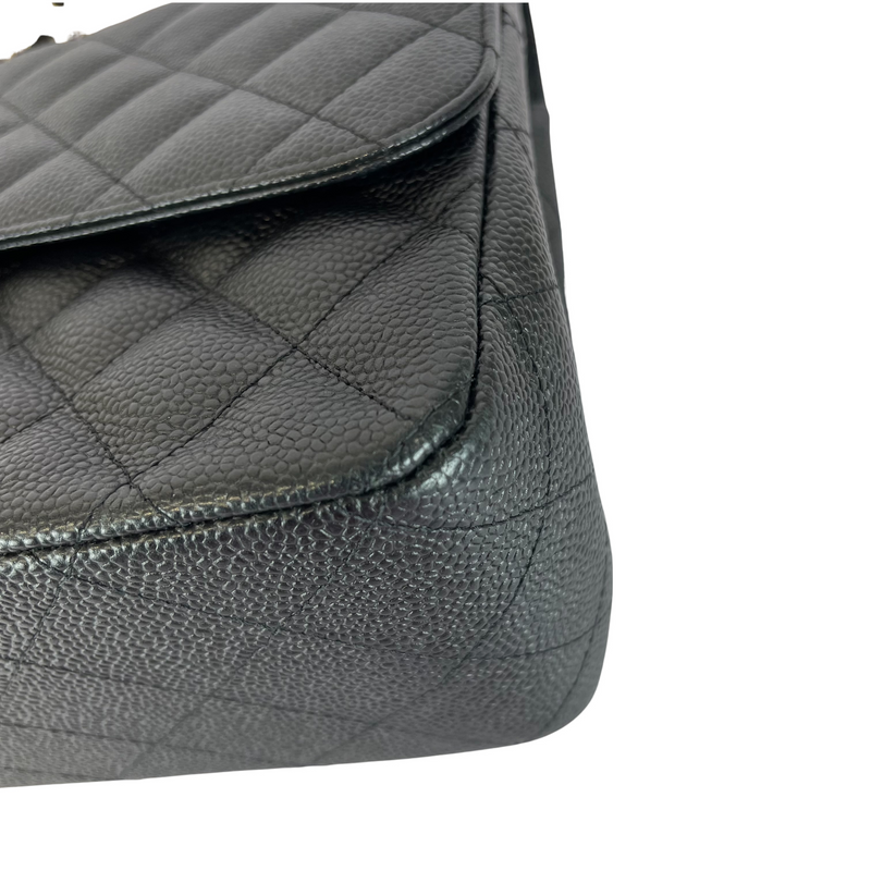 Jumbo Classic Double Flap Caviar Black GHW