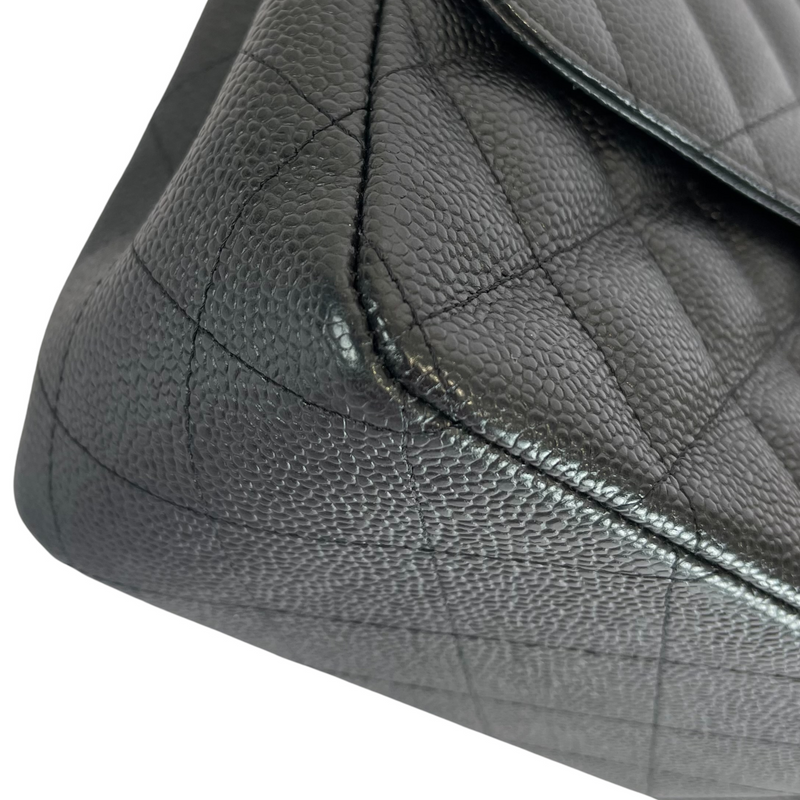 Jumbo Classic Double Flap Caviar Black GHW