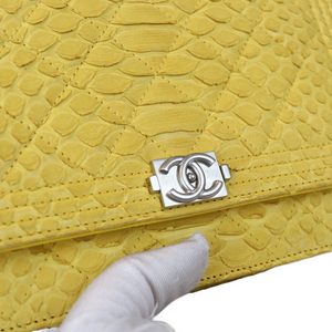 Python Leather Boy Wallet on Chain WOC Yellow SHW