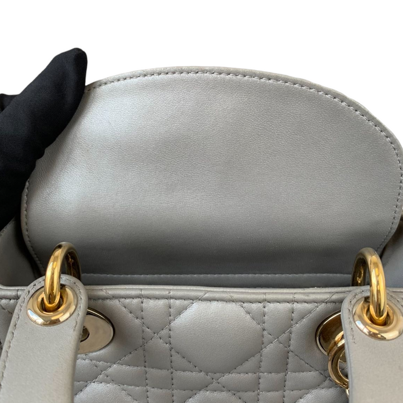 Lady dior mini sales grey