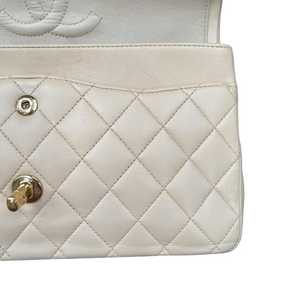 Classic Lambskin Double Flap Medium Beige GHW
