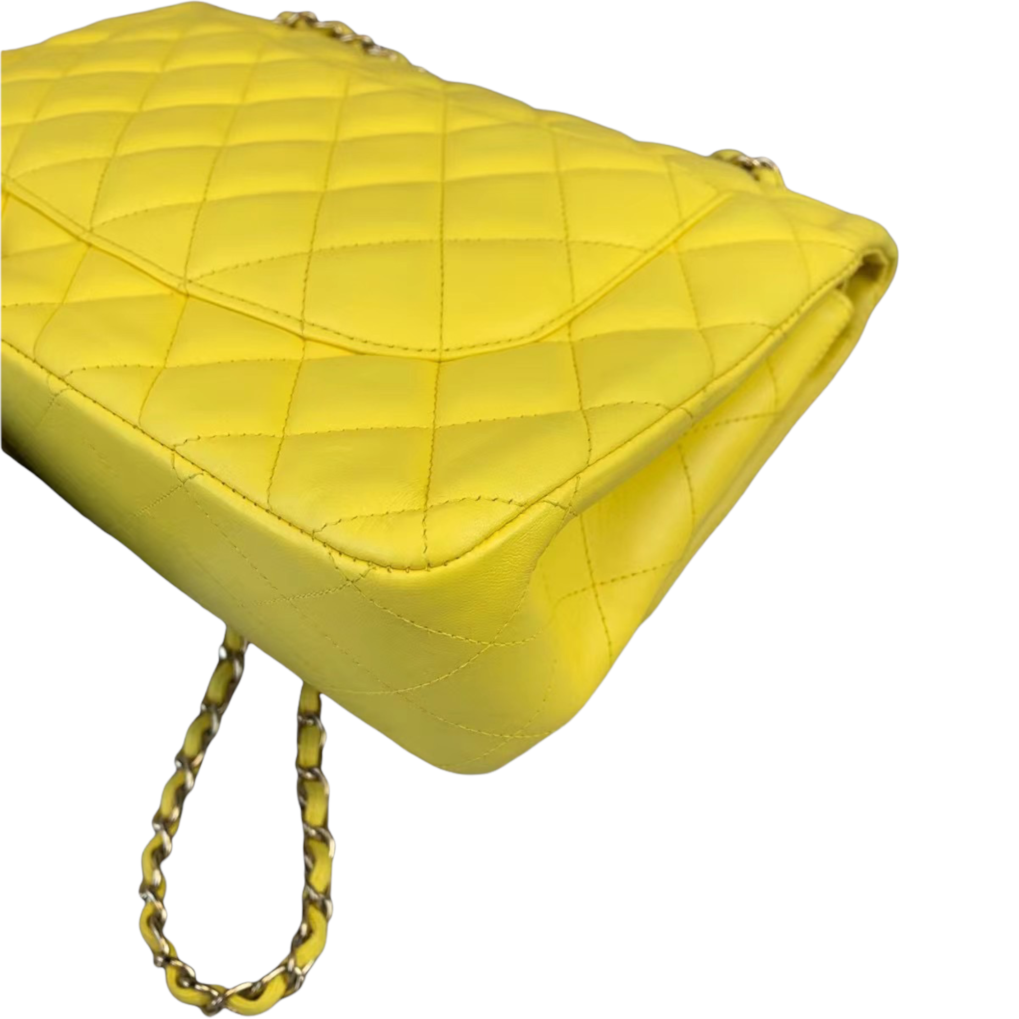 Classic Classic Double Flap Jumbo Lambskin Yellow GHW – Bag Religion