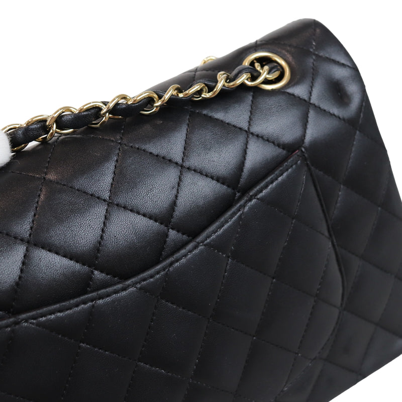 Classic Flap Black Medium Lambskin GHW