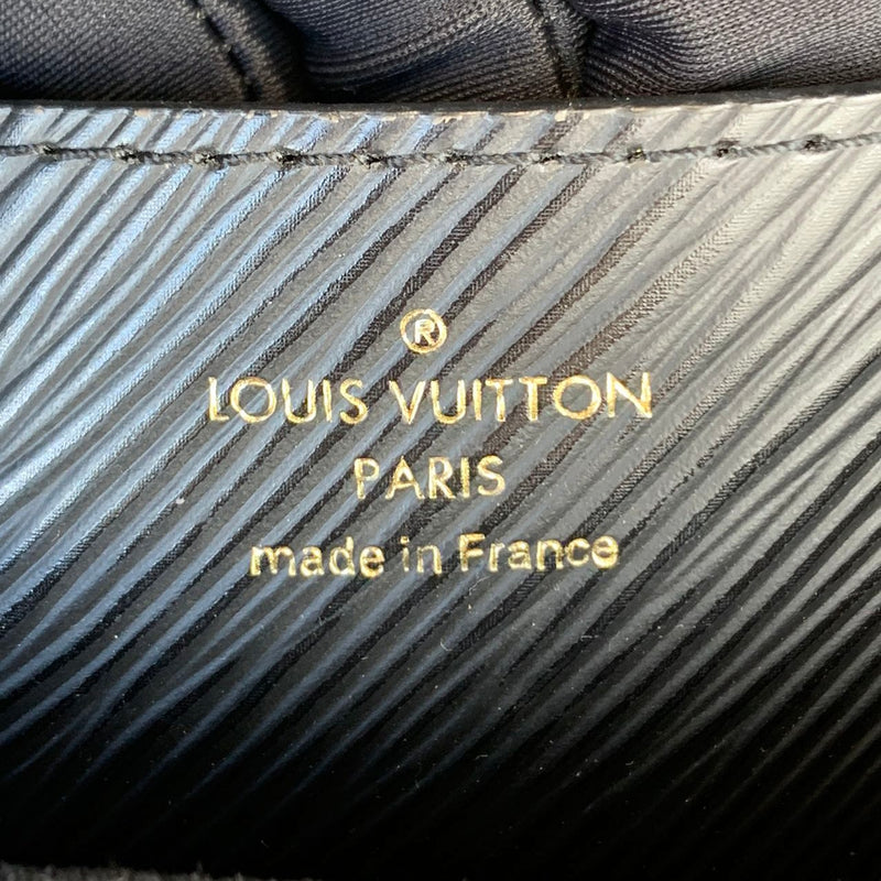 Louis Vuitton Black Twist lock silver Backpack. Leather and