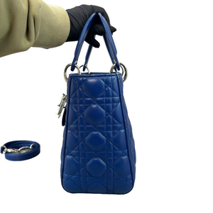 Lady Dior Medium Blue Lambskin SHW