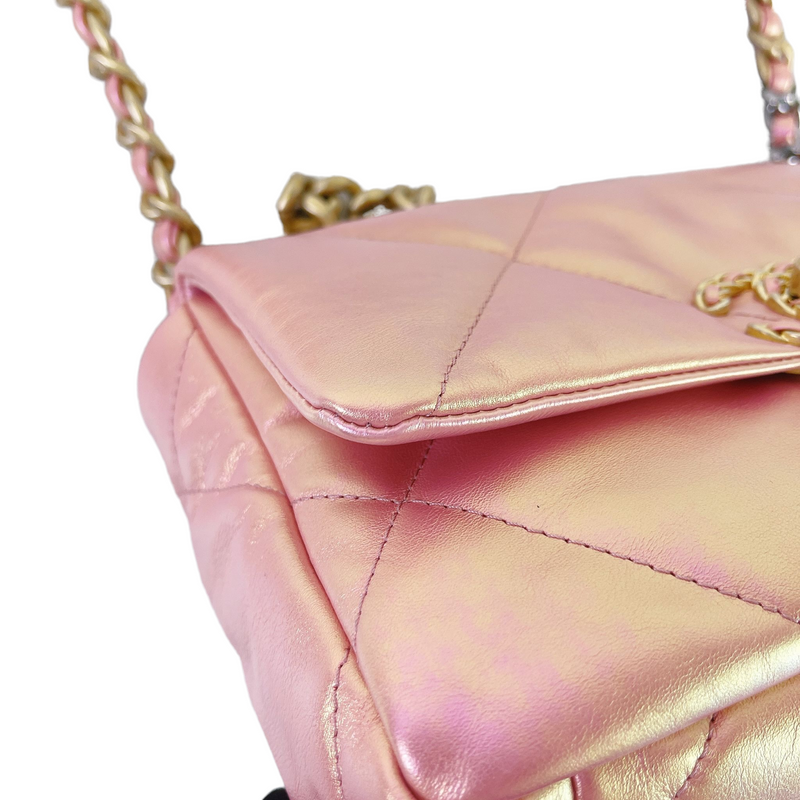 Small Chanel 19 Quilted Flap Bag MHW