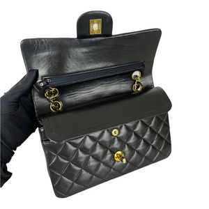 Vintage Classic Double Flap Bag Lambskin Small Black GHW