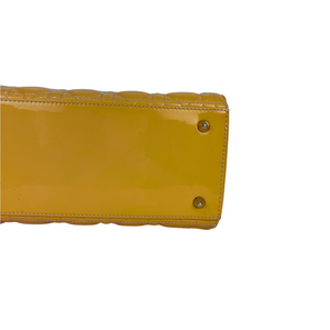 Lady Dior Medium Patent Leather Orange SHW
