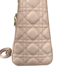 Cannage Lady Dior Medium Lambskin Light Pink GHW