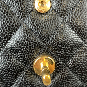 Medium Classic Flap Caviar Black GHW
