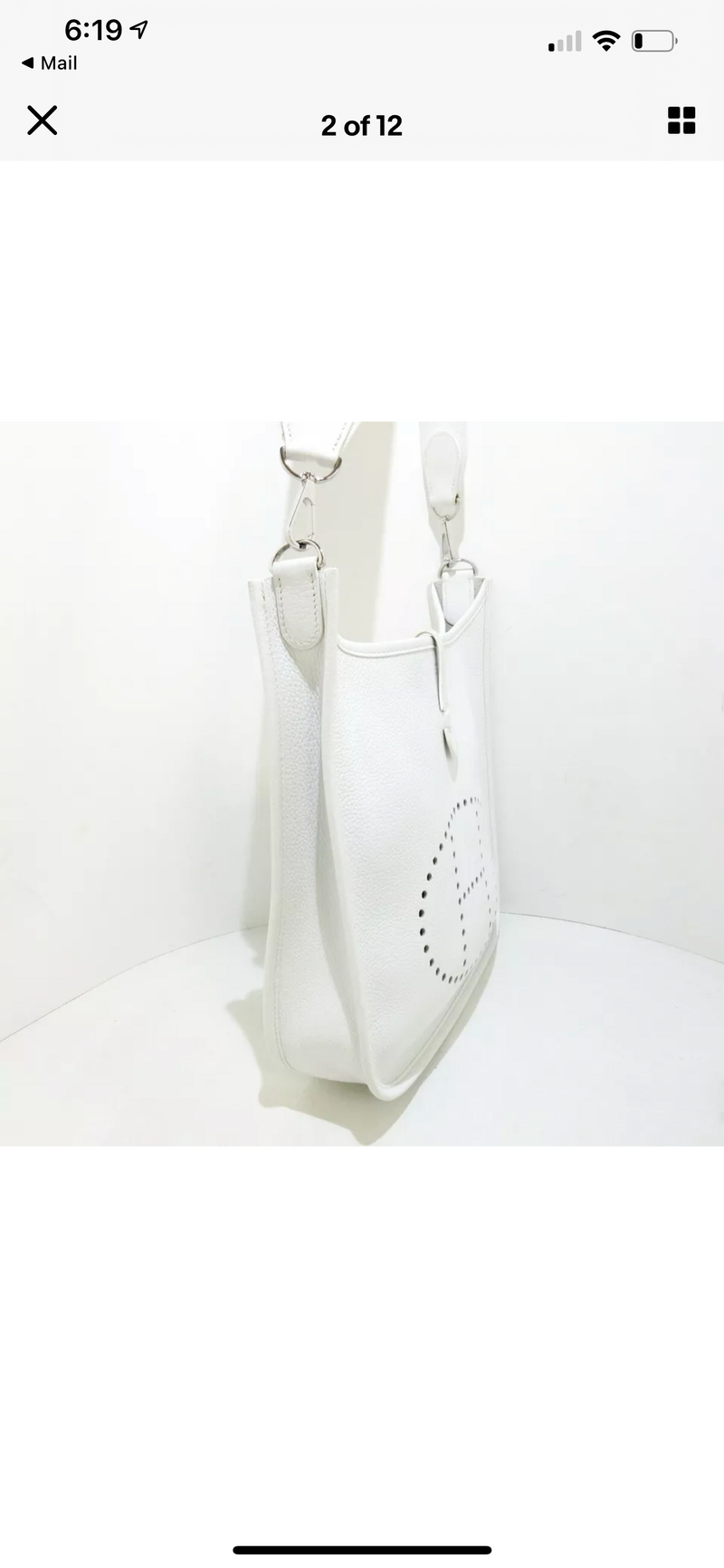 Evelyne PM Bag Clemence White