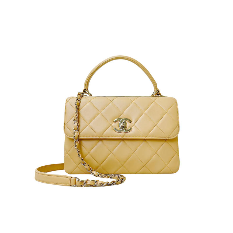 Chanel Camera Bag Small, Iridescent Yellow Caviar Leather with