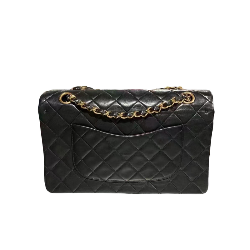 Vintage Classic Flap Medium Lambskin Black GHW