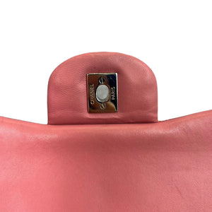 Jumbo Double Flap Lambskin Pink SHW