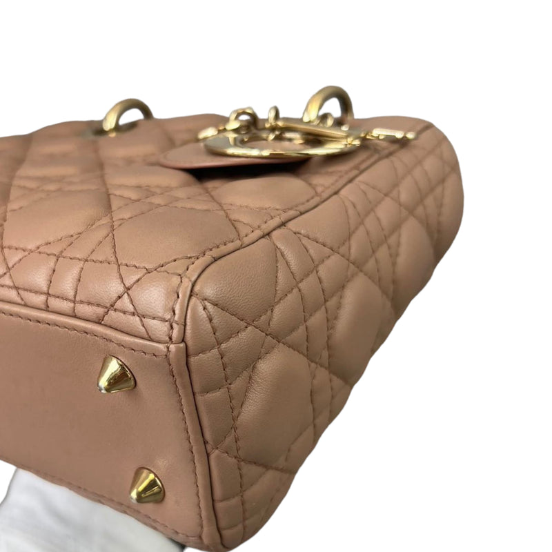 Small ABC Dior Lambskin Beige GHW